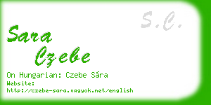 sara czebe business card