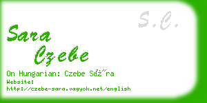 sara czebe business card